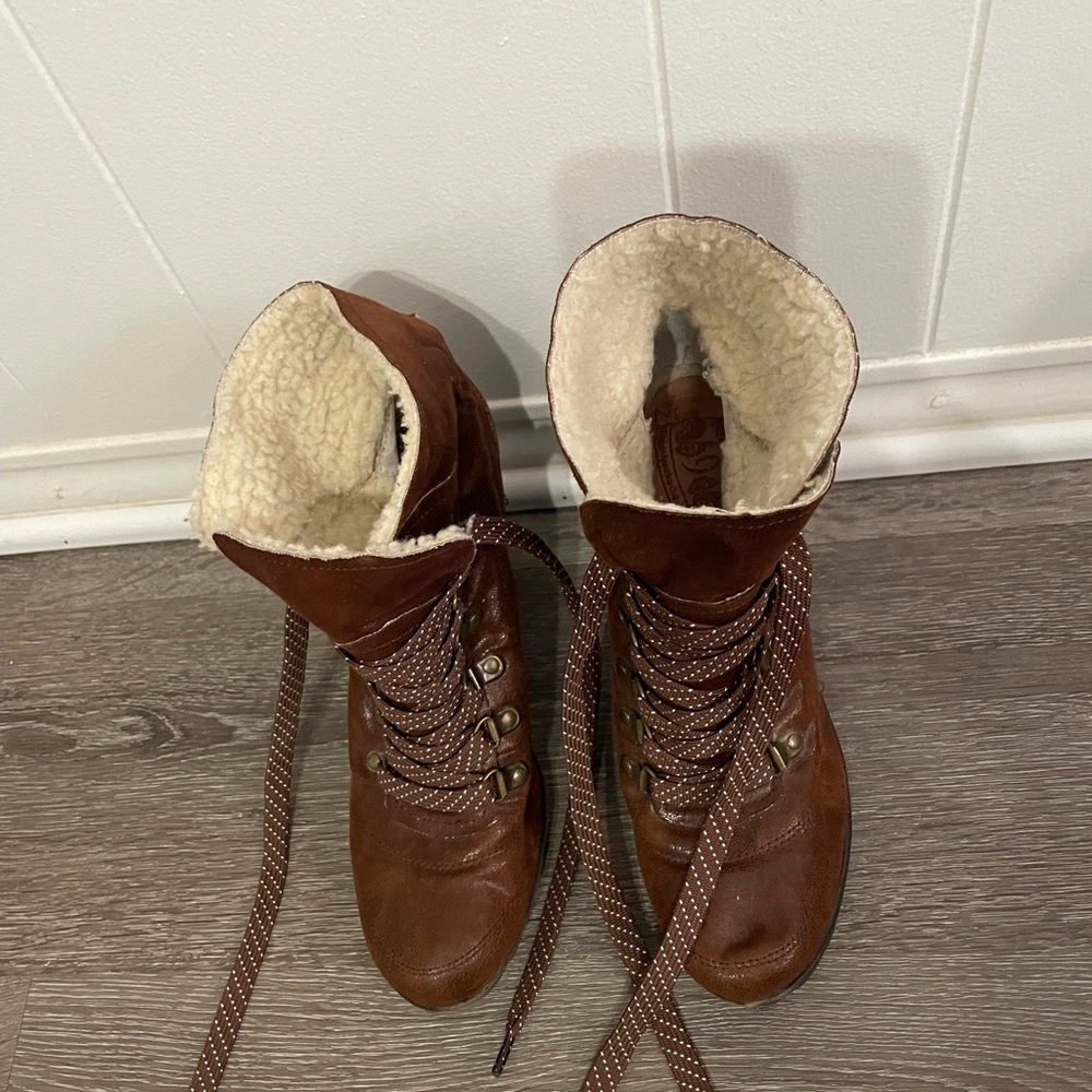 Nine West Jana Jay Ankle Boots Vintage Lace up - Picture 2 of 8